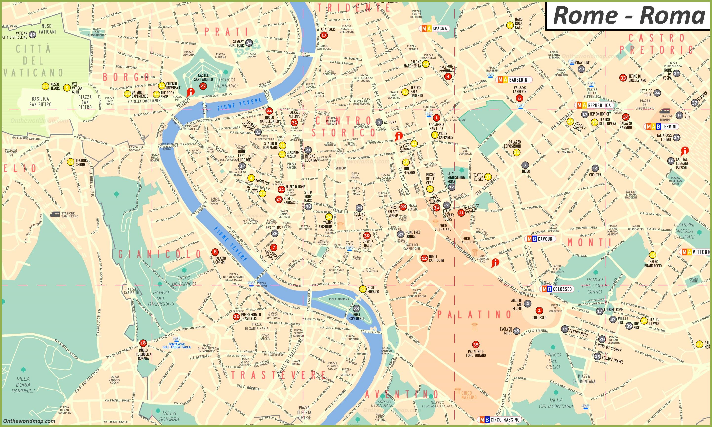 Roma Mapa Da Cidade Roma Mapa Da Cidade Lazio Itália