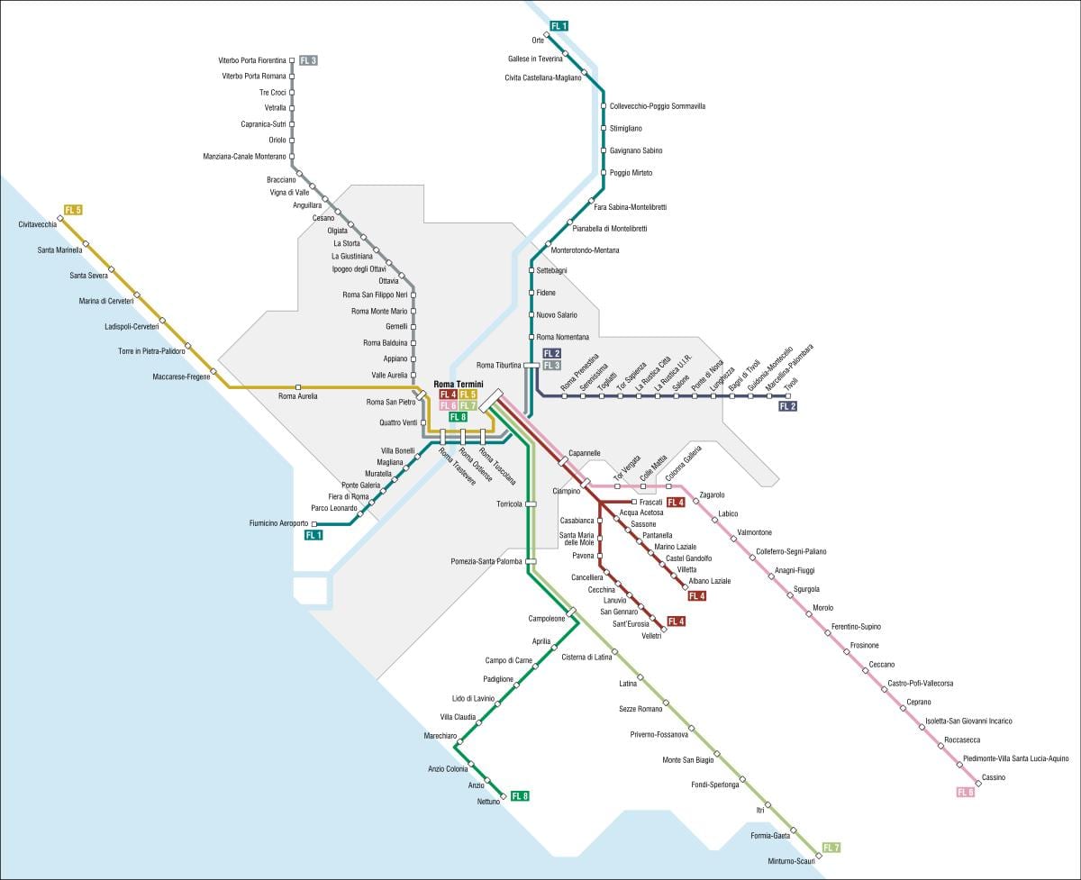 Roma fl1 trem mapa