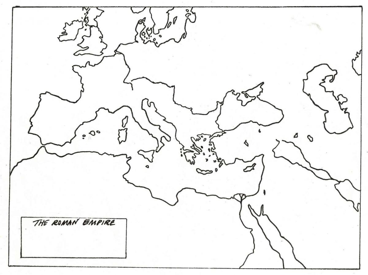 em branco o mapa de Roma