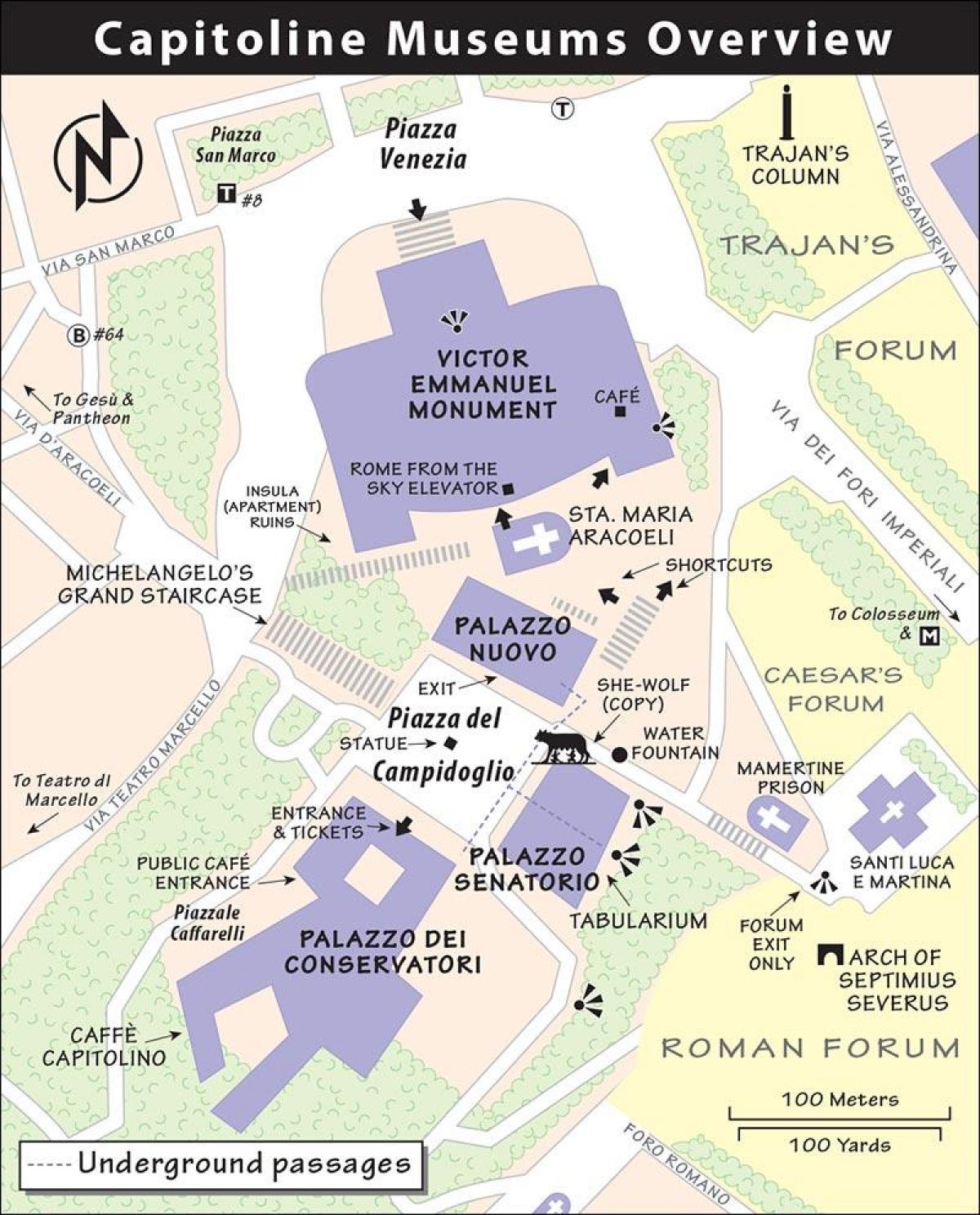 Mapa do museu capitolino