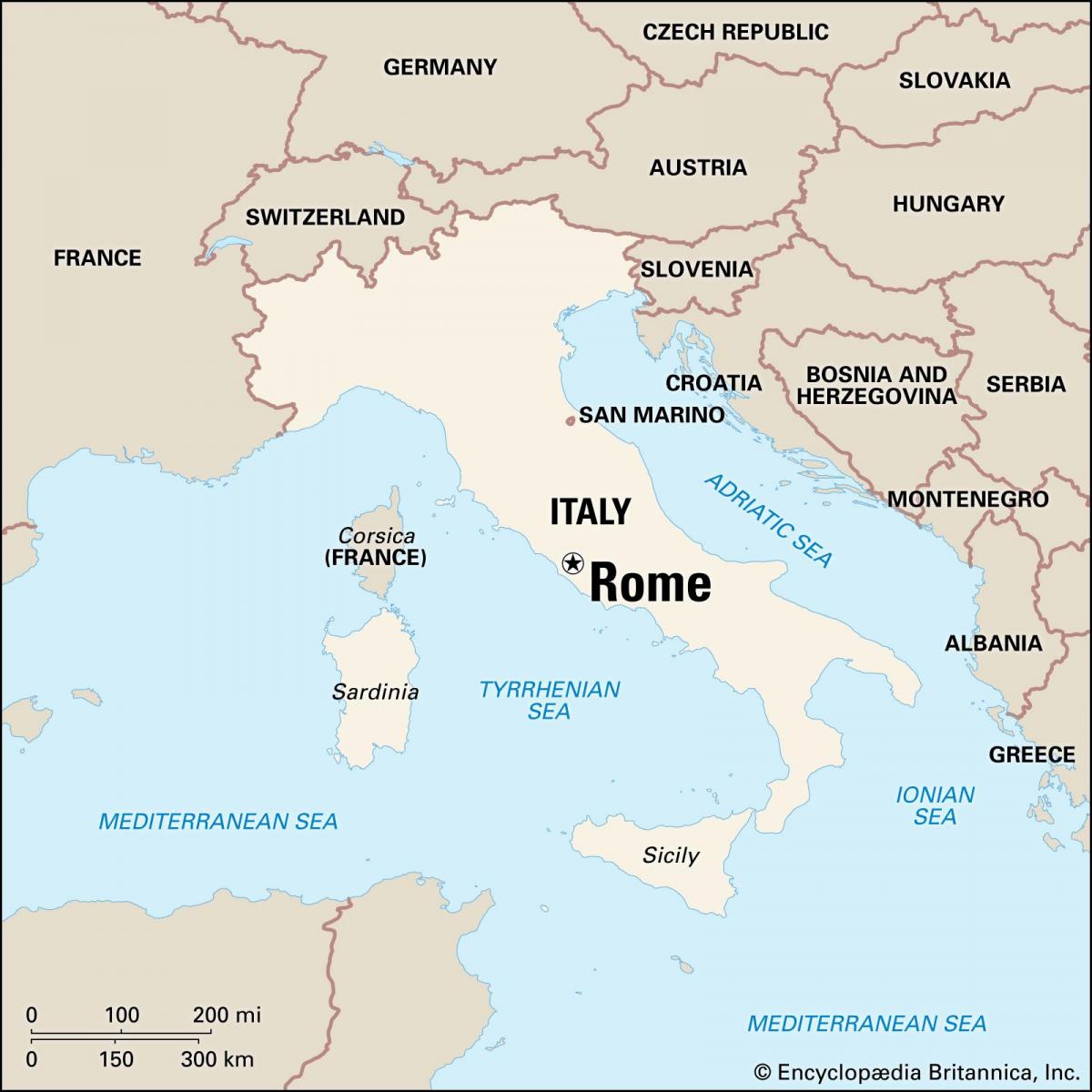 O Mapa De Roma E Arredores 