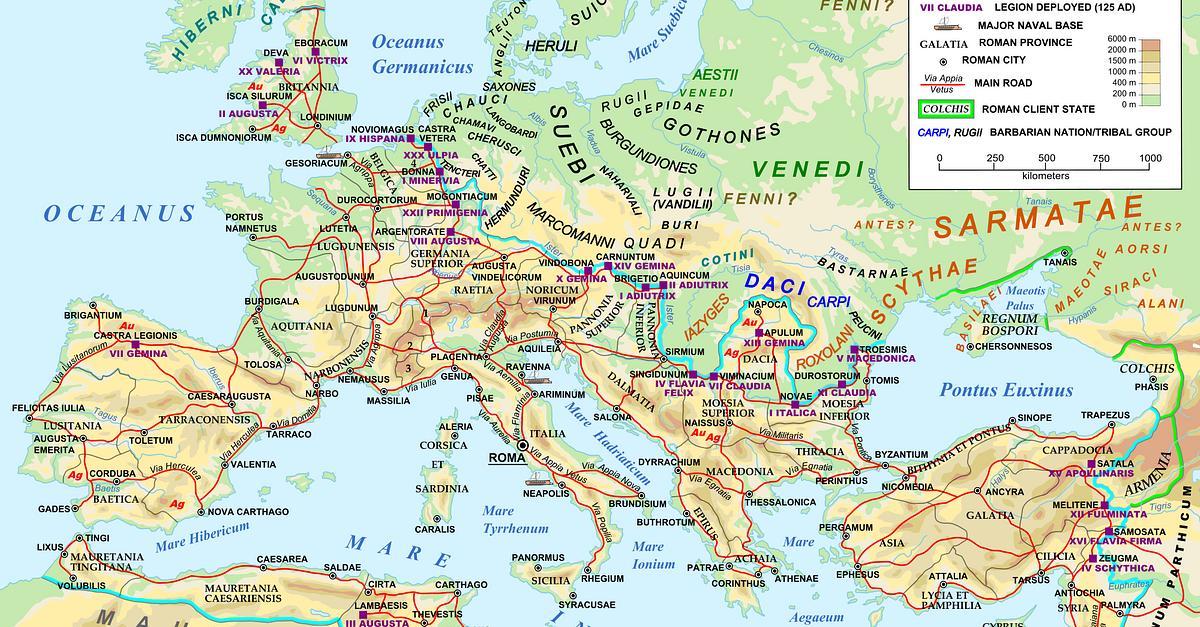 Mapa da Roma imperial 