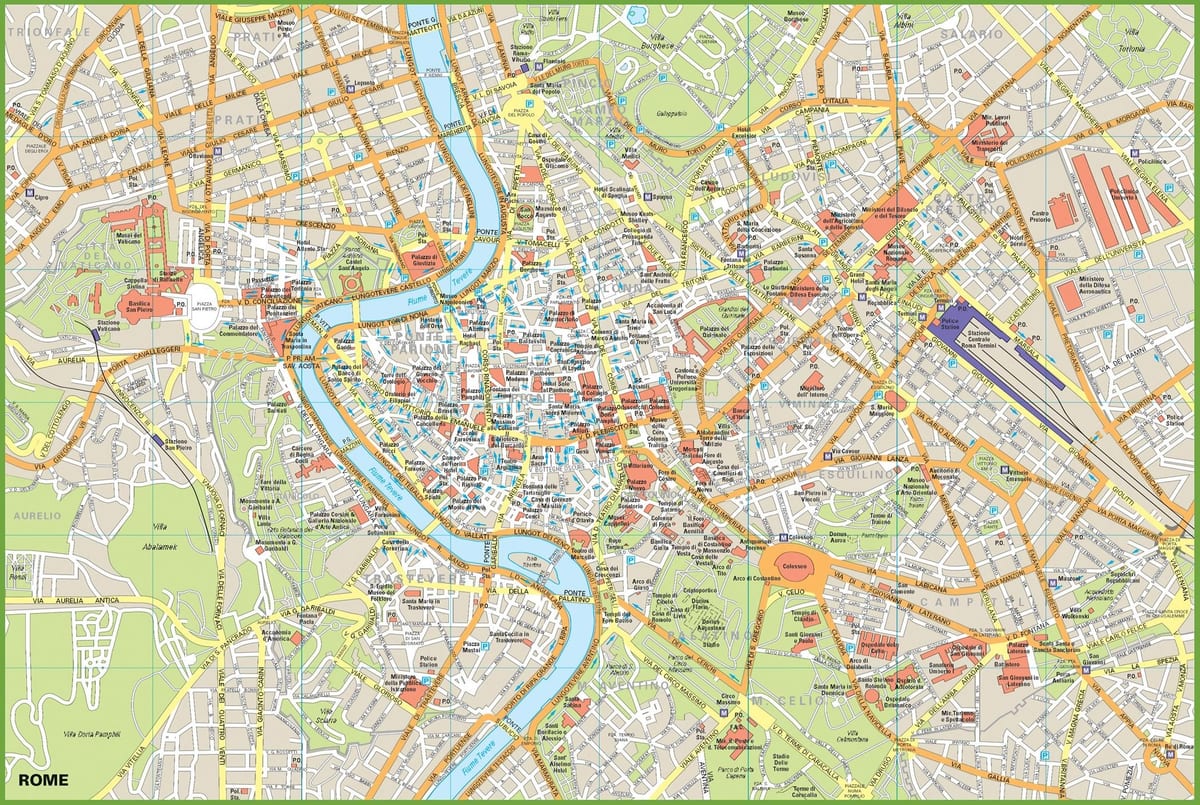 Roma mapa de viagens