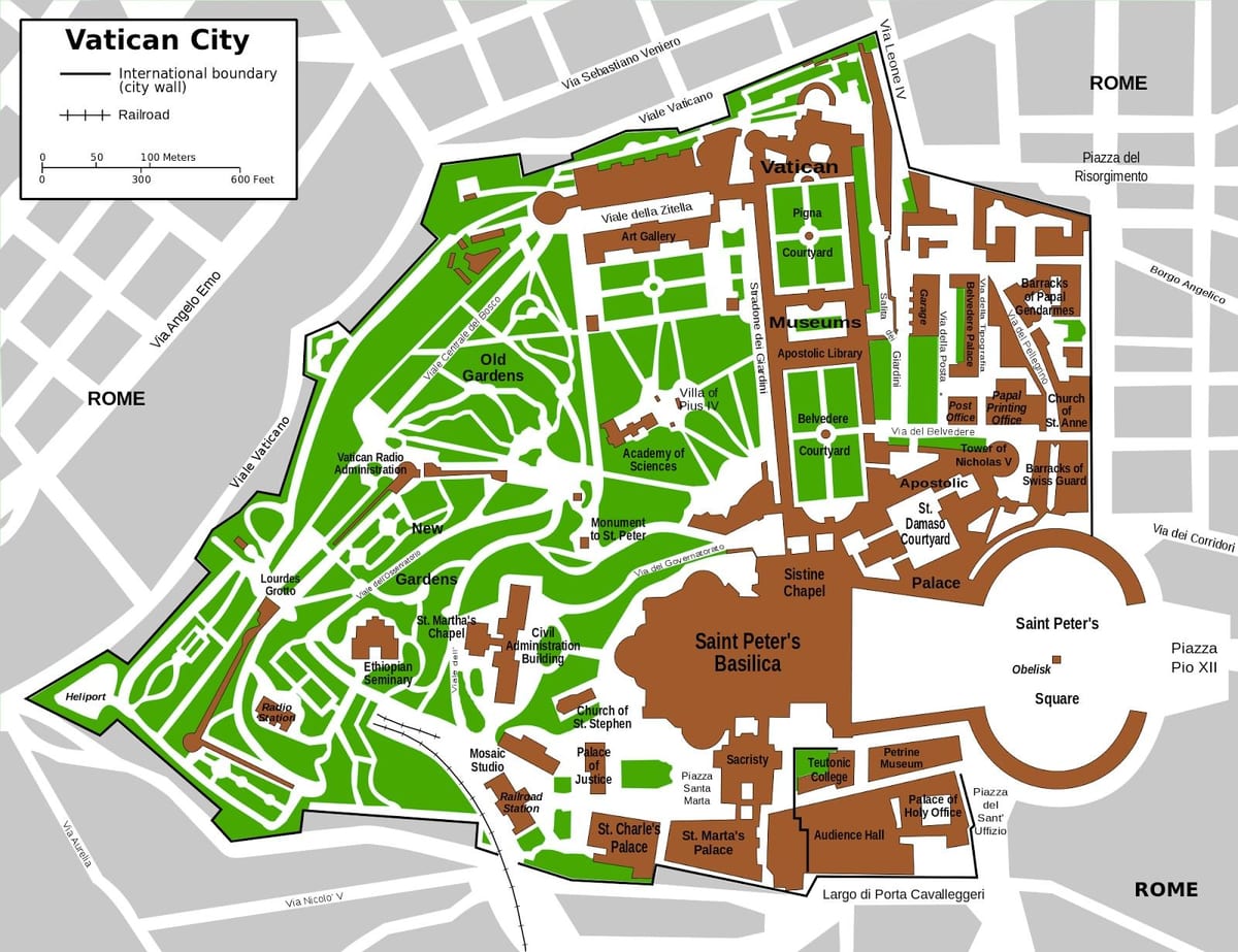a entrada para o museu do vaticano mapa