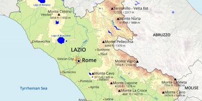 Roma mapa topográfico