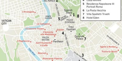 Mapa de pantheon em Roma, Itália