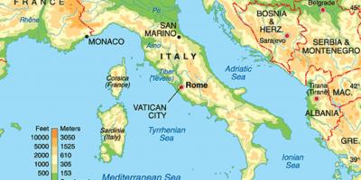 O mapa de Roma geografia