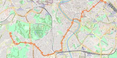 O mapa de Roma h itinerário de ônibus