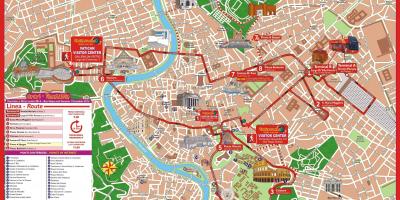 Roma, city sightseeing bus mapa de rotas