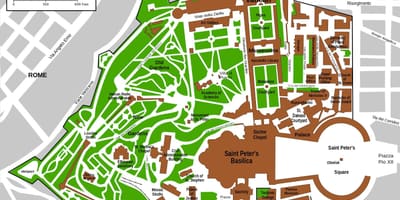A entrada para o museu do vaticano mapa